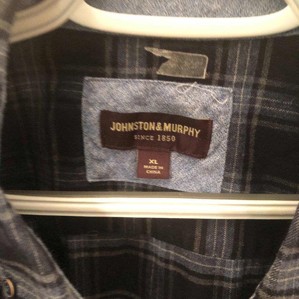 Jonston & Murphy men long sleeve shirt, blue navy - Picture 3 of 9